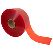 Roll of orange stripe curtain