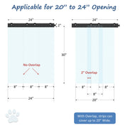 Measurement chart for strip curtain