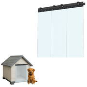 Strip curtain with pet house