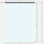 Freezer door strip curtain overlapping 8 inch strips - low temp PVC to minus 40F