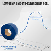 Cut to size smooth clear PVC strip roll for strip doors