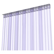 Ribbed strip curtain door kit - 8in x 0.198in - aluminum MaxBullet
