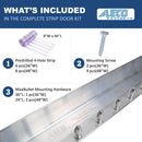 Strip door kit components 