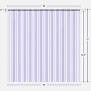 Ribbed strip curtain close-up - scratch resistant raised ribs