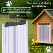 Strip curtain installation guide for pet house