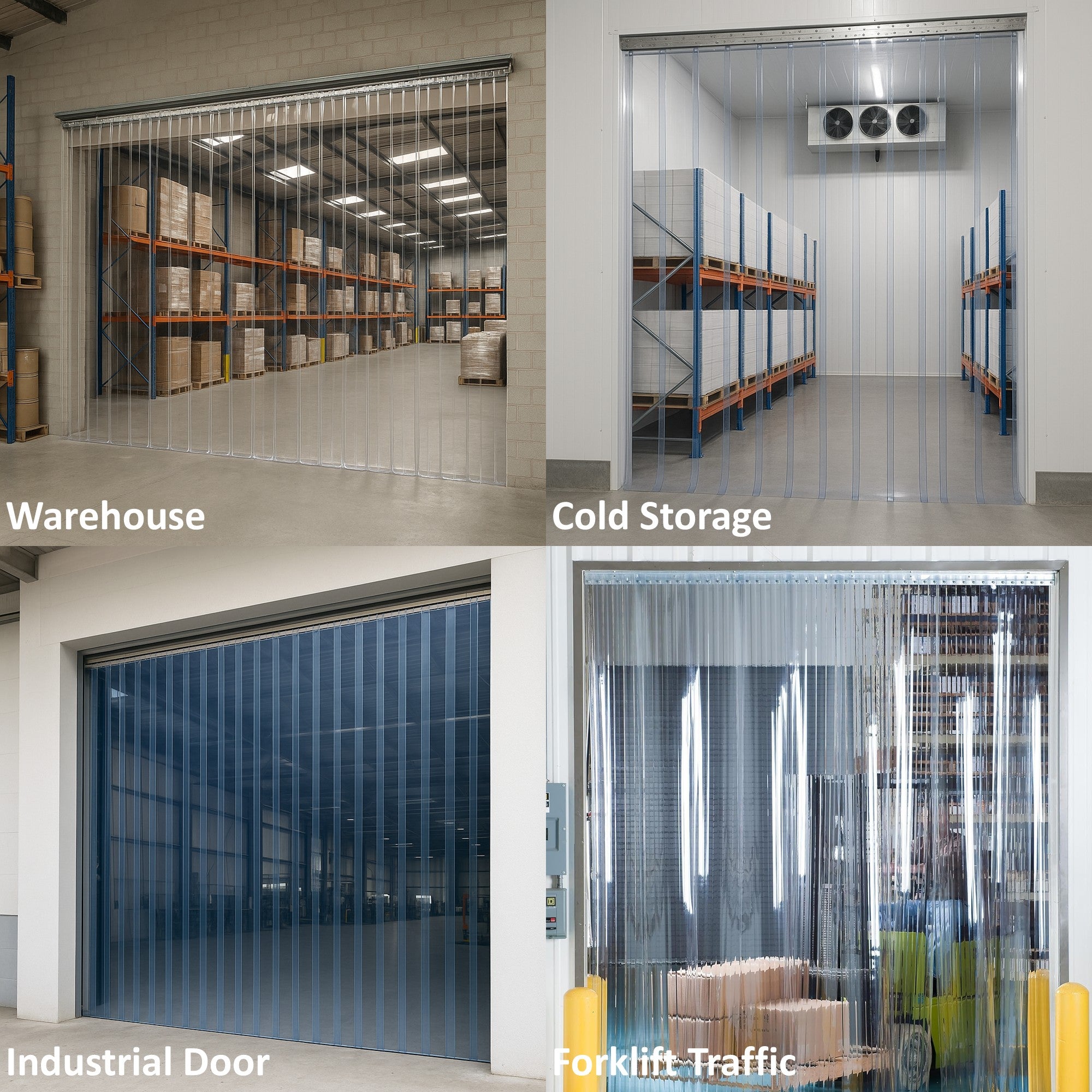 Energy saving wide PVC strip roll for warehouse and cold storage