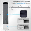 8 in PVC-coated polyester mesh strips - insect barrier