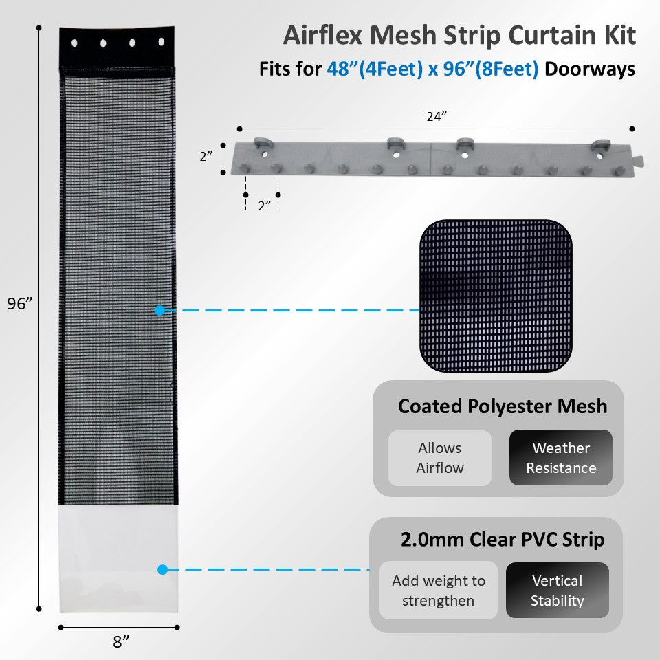 Airflex Mesh Strip Curtain Kit 