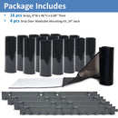Packaging of strips and strip door mounting kit 