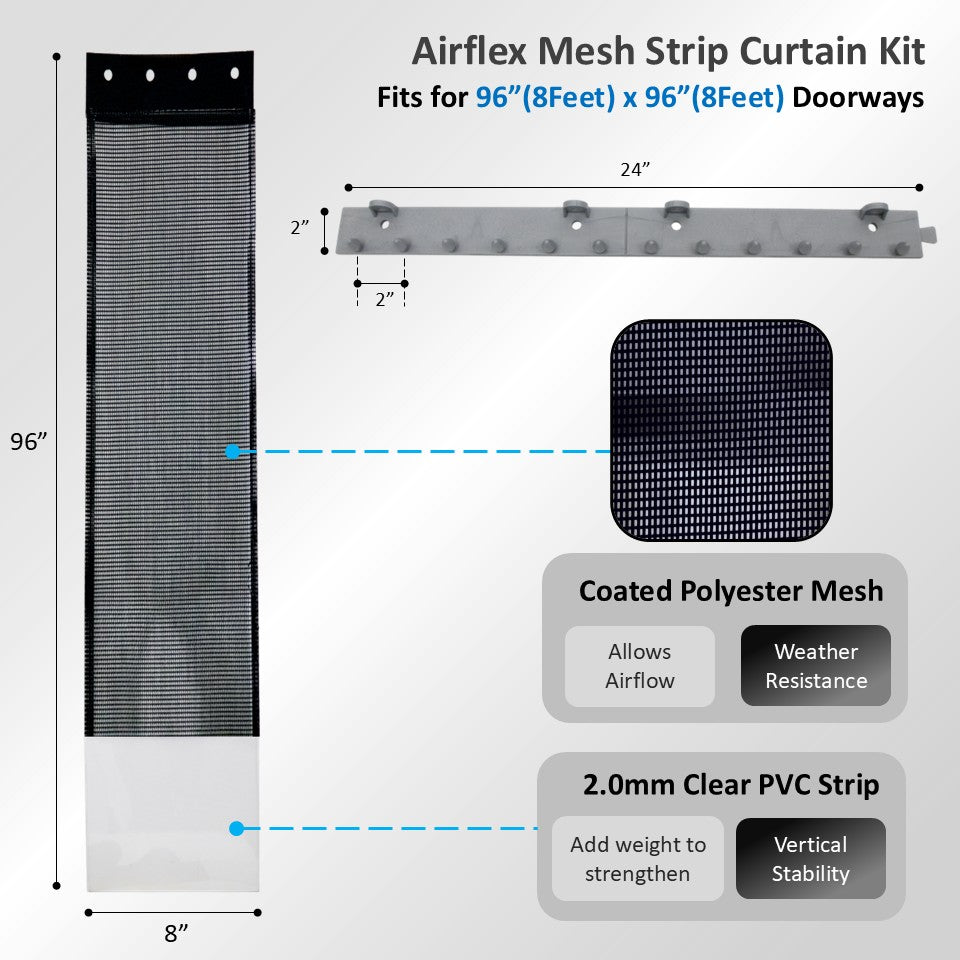 Airflex Mesh Strip Curtain Kit 