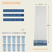 Freezer-rated PVC strip curtain - 6 in x 0.06 in - 66 percent overlap