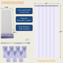 Smooth strip curtain overlap 50 percent - clear visibility