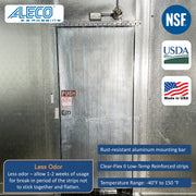 Clear-Flex II low temperature PVC strips - 8 in x 0.08 in - 50 percent overlap