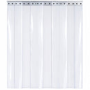 A clear strip curtain 