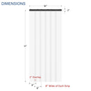 Measurement chart for strip curtain 
