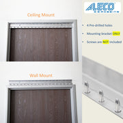 Wall or ceiling mount strip door hardware - universal fit