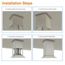 RH-IS-H 48 inch BBQ Outdoor Range Hood, Island Mounted Installation Step