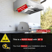 Outdoor BBQ vent hood, Huge hood with 36"