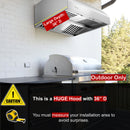 Outdoor BBQ vent hood, Huge hood with 36"
