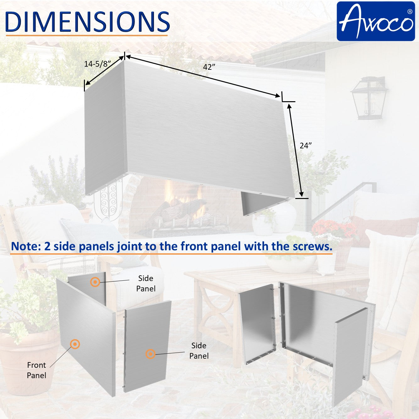 Chimney cover dimensions