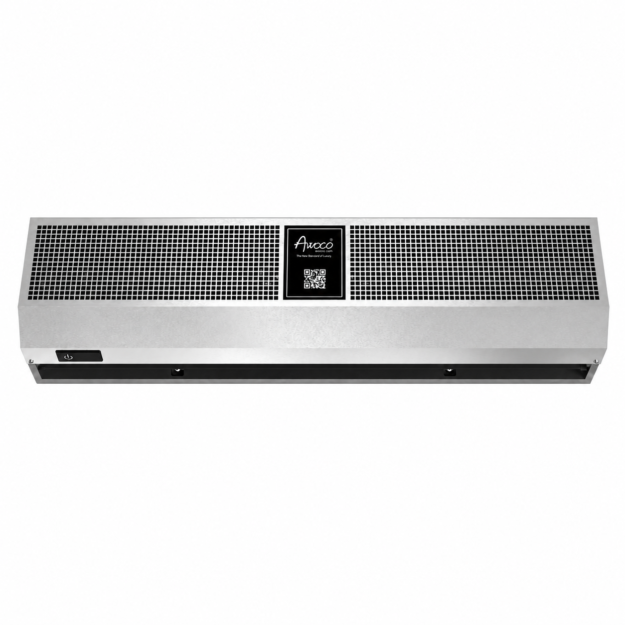 Front view of Awoco FM-DC36SS Signature Stainless residential air curtain.