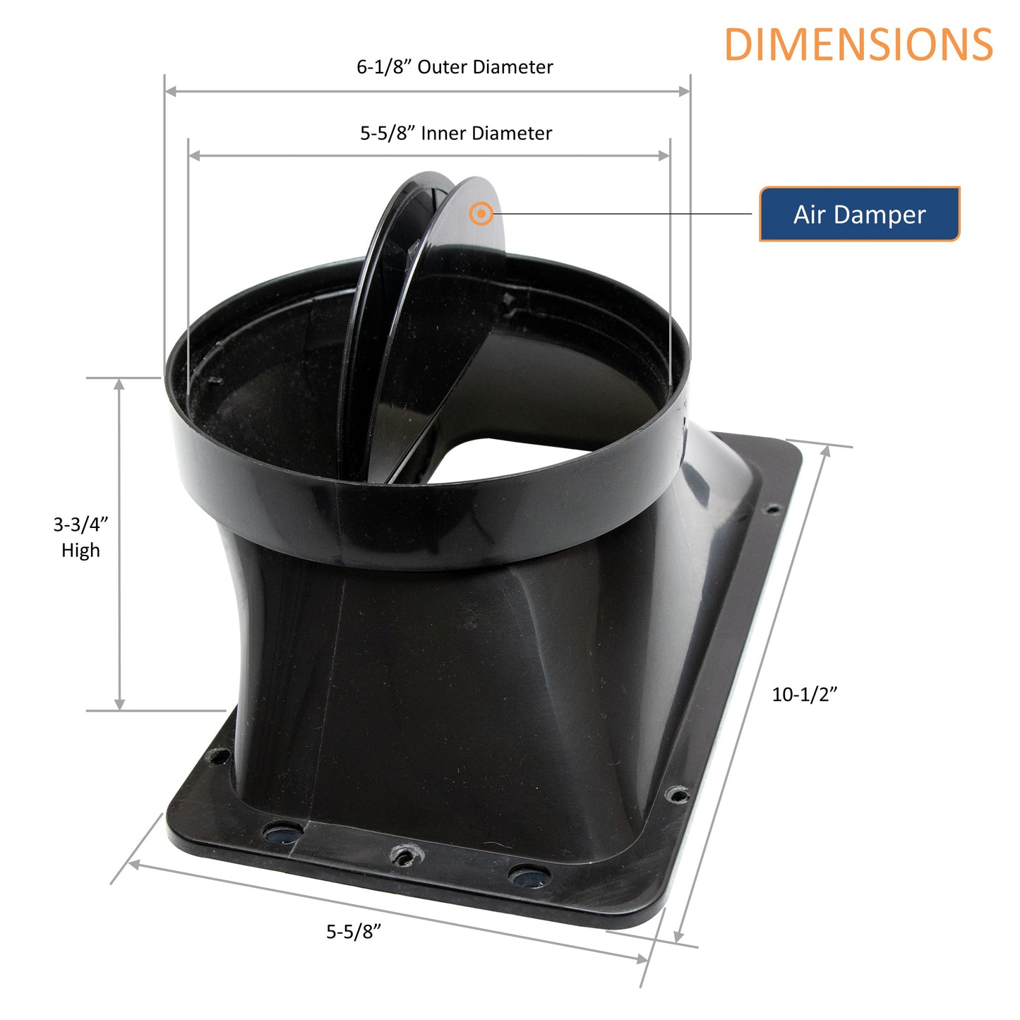 Vent adapter and air damper