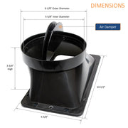 Vent adapter and air damper