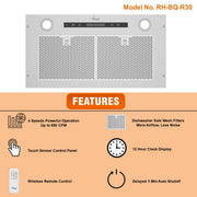 4 speeds powerful operation up to 650 CFM