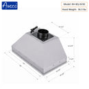 Awoco roof vent with dimensions and weight