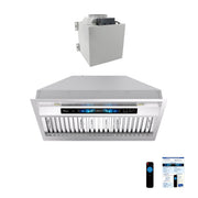 Stainless steel range hood with remote control 
