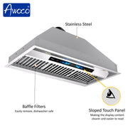 RH-BQ-XV 36 Inch Range Hood Insert with 800 CFM powerful suction