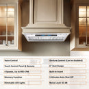  RH-BQ-XV 36Inch Range Hood Insert with 800 CFM powerful suction