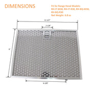 Fit for range hood models RH-IT-M30, RH-IT-R30, RH-BQ-M30, RH-BQ-R30