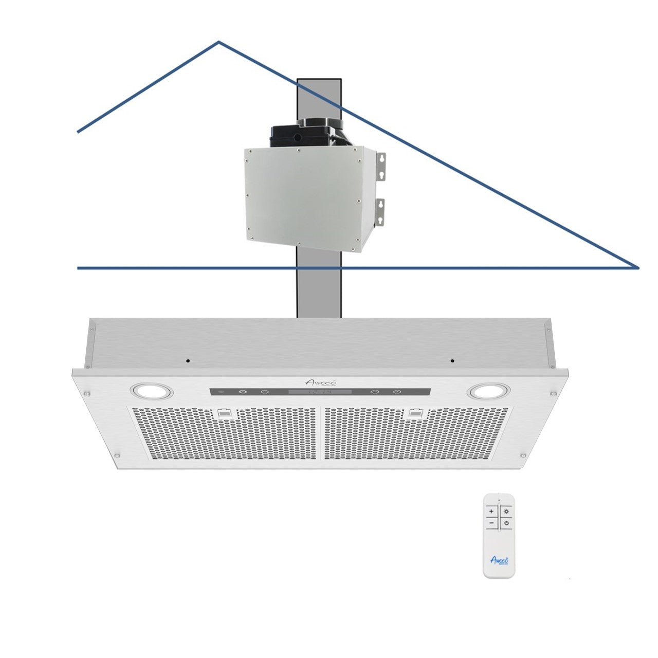 Ceiling mounted range hood 