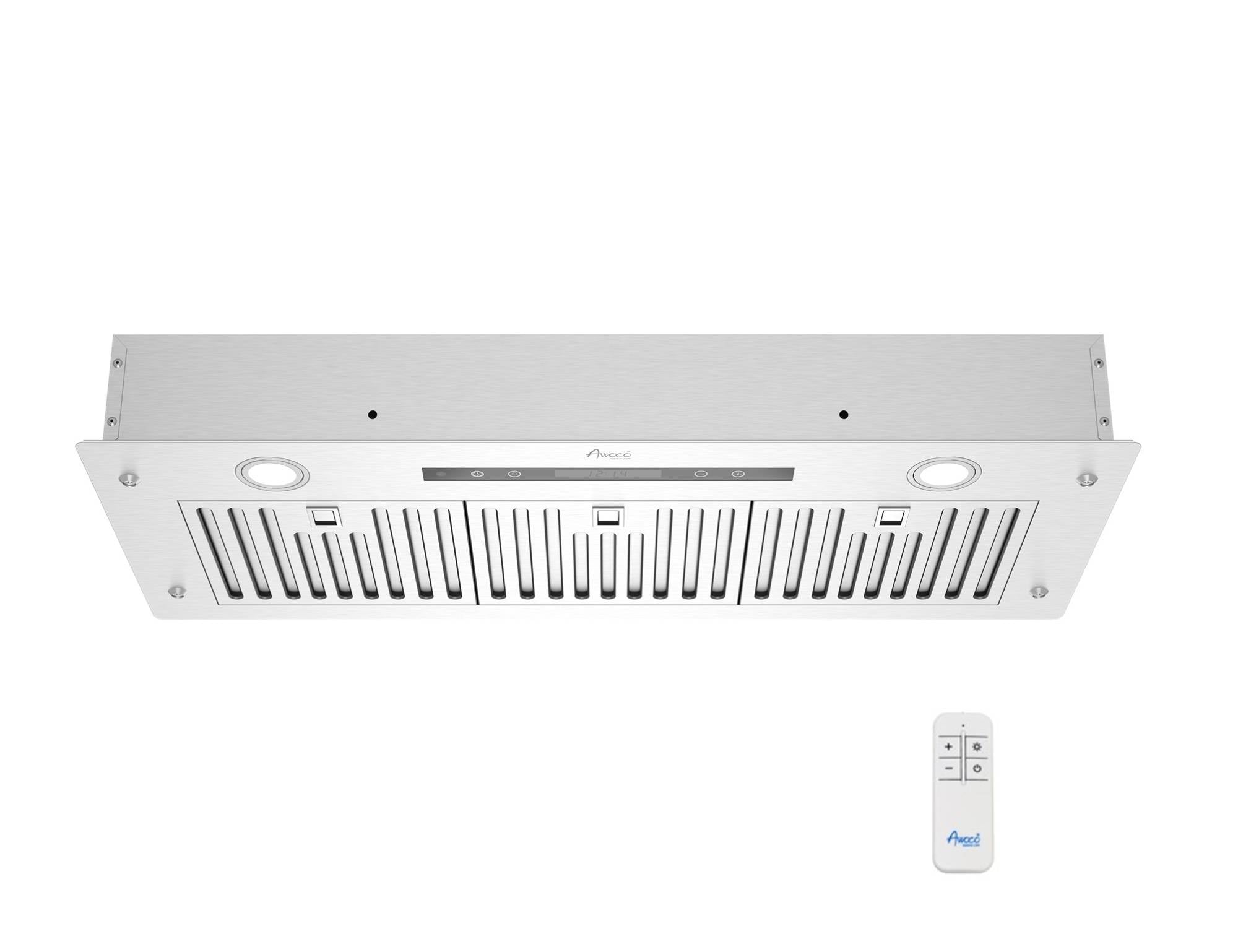 Stainless steel range hood with remote control