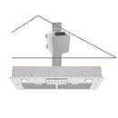 Insert stainless steel range hood, 4 speeds with a 8" blower unit