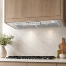 Awoco RH-IT08-M 14-1/2"D Super Quiet Split Insert Stainless Steel Range Hood, 4 Speeds with a 8" Blower Unit, 1000CFM, Mesh Filters, LED Lights