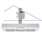 Insert stainless steel range hood 
