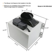 The blower unit needs to be installed in the attic