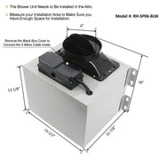 Blower unit needs to be installed in the attic