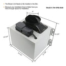 The blower unit needs to be installed in the attic
