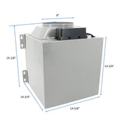 30 Inch Quiet Split Range hood powerful blower unit dimension