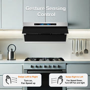 Awoco RH-SX 36 inch Slant Vent Range Hood with Gesture Control for modern kitchen setting.