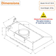 8" round top vent only