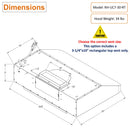 3-1/4" x 10" rectangular top vent only 