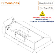 3-1/4" x 10" rectangular top vent only