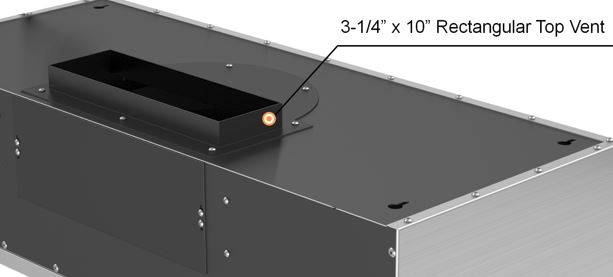 3-1/4" x 10" Rectangular Top Vent