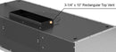 3-1/4" x 10" Rectangular Top Vent