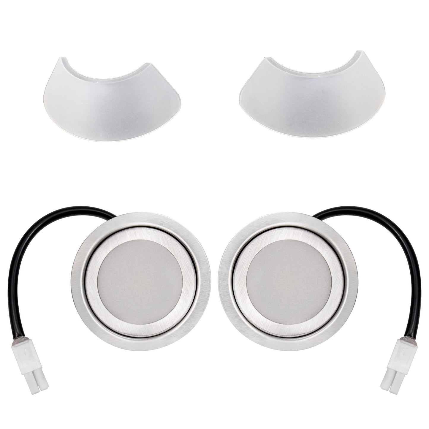 [2-5/8" Flat Edge] 2 Pcs of 12VDC LED Lights L53 HYS for Awoco RH-C06, RH-R06 and RH-SP06/08 Range Hoods