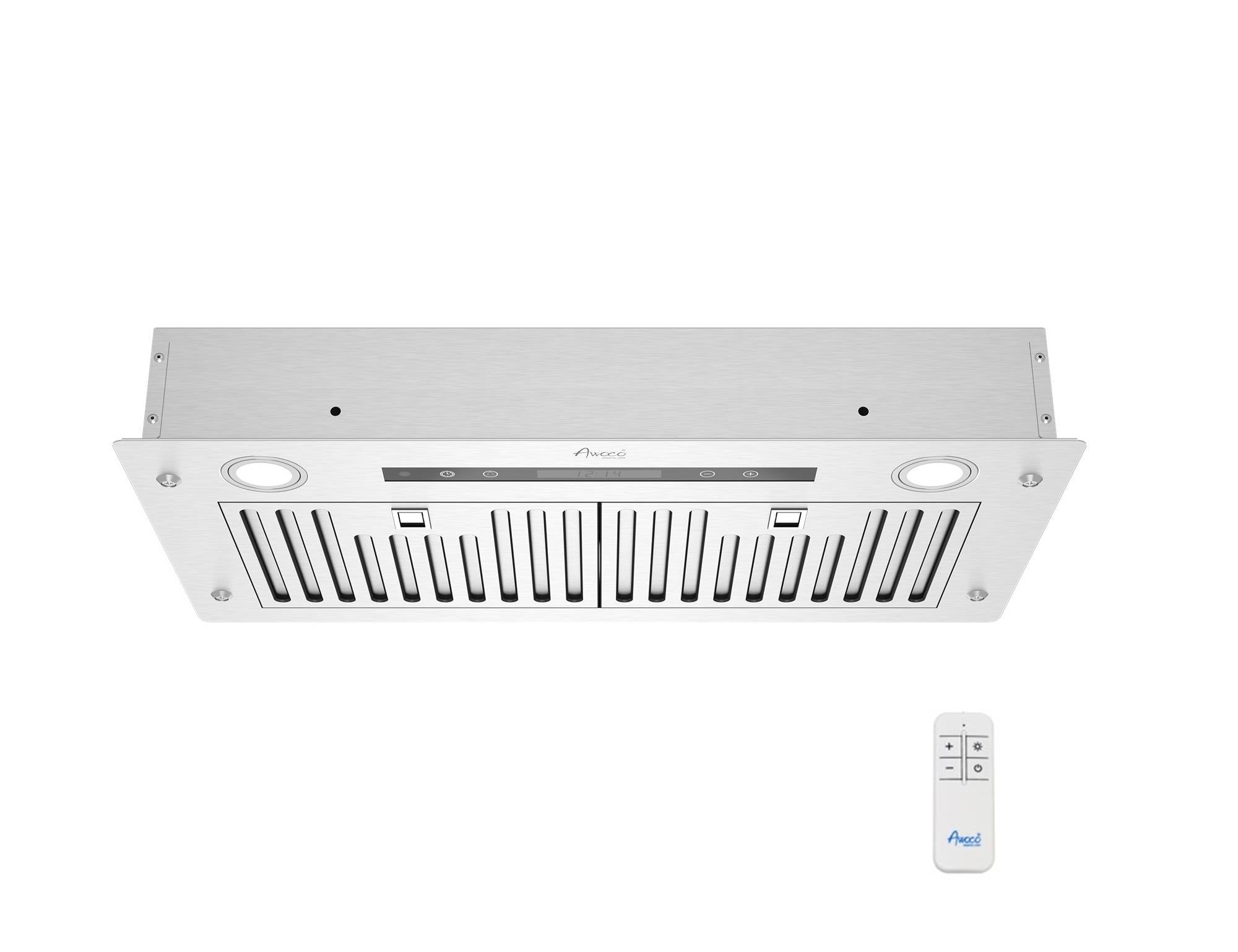 Awoco RH-IT-R Ceiling Mount 14-1/2”D Insert Range Hood - No Blower